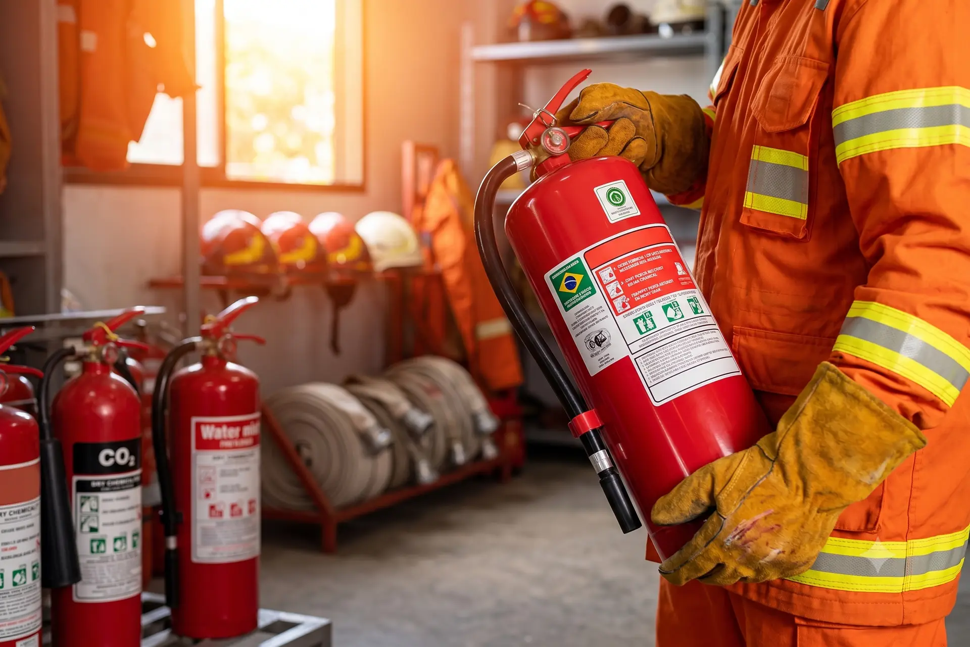 Extintores e equipamentos de combate a incêndio